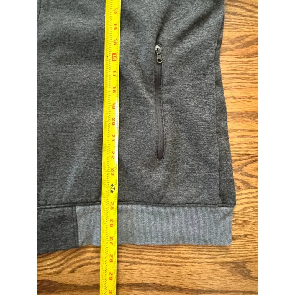 The North Face Mens XL Sherpa Lined Full Zip Hoodie Charcoal Grey Fleece Jacket
